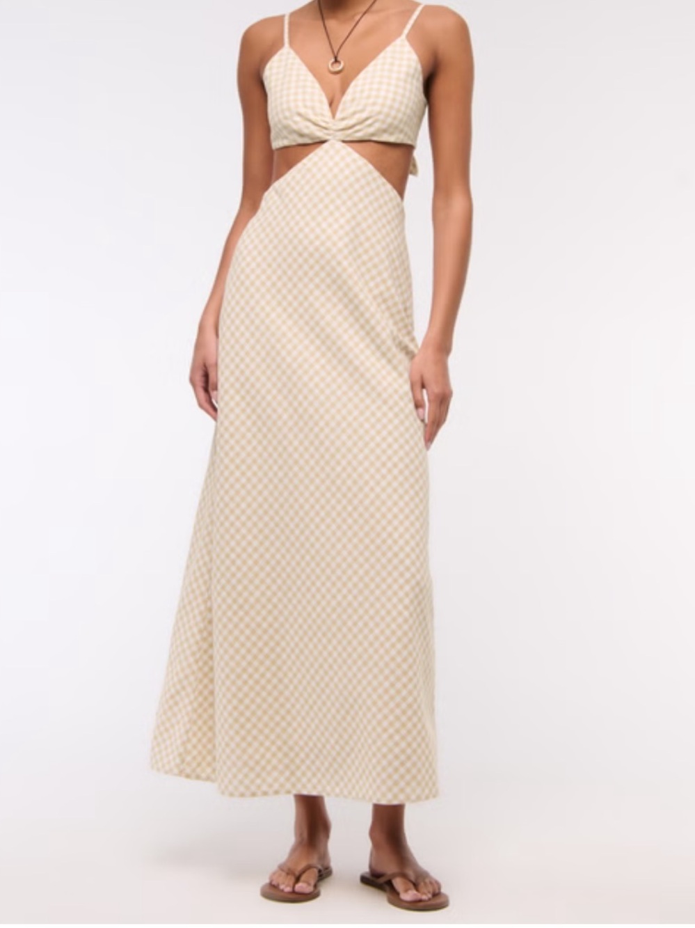 A&F Julia Slip Cutout Maxi Dress